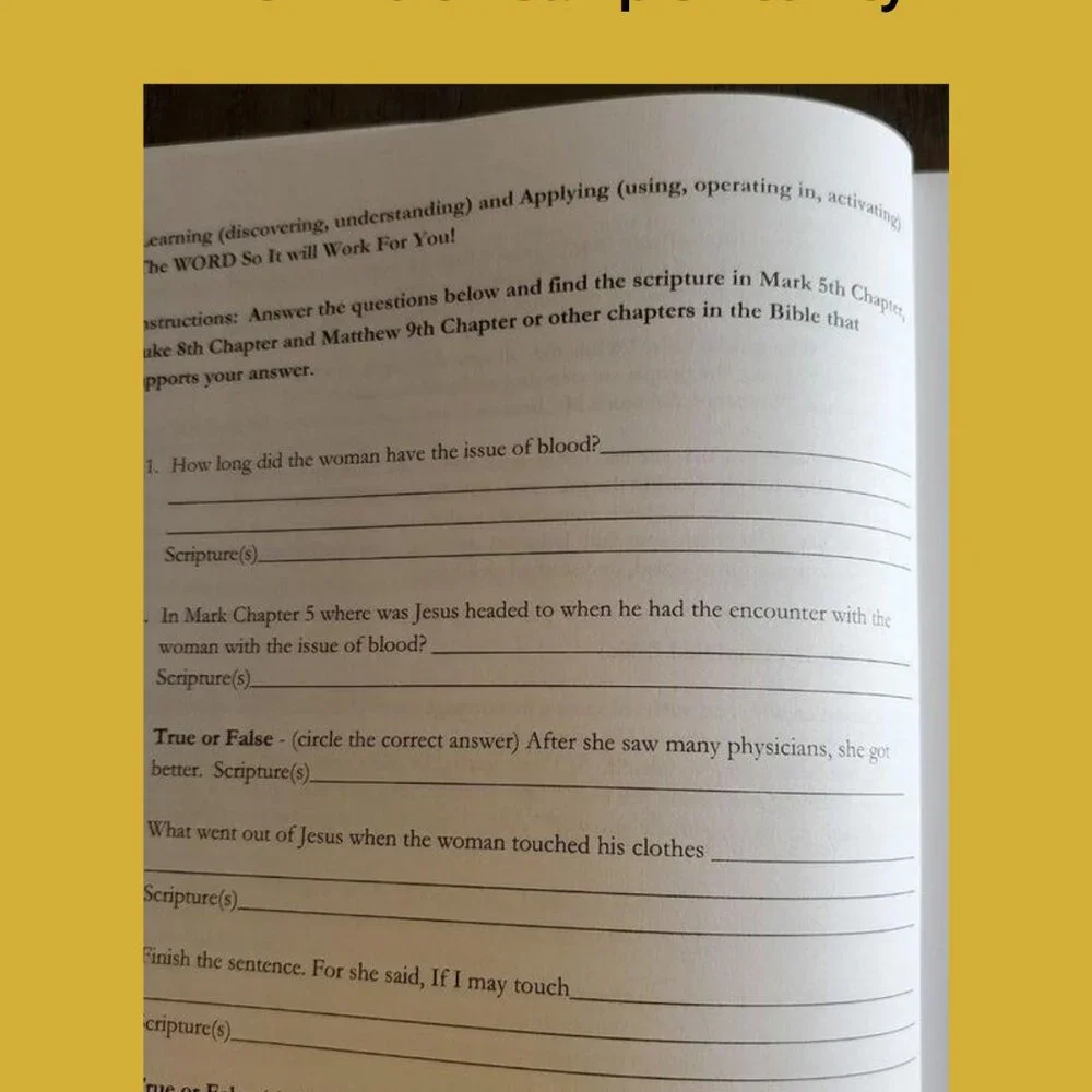 3 Workbooks $15 - Easy & Fun  Bible Activity Workbook - Living Your Life Whole